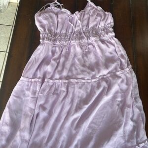 Light Lavender Camisole Long Dress - Soft Spaghetti Strap